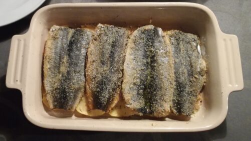 Ovnbagt sild med kvæde