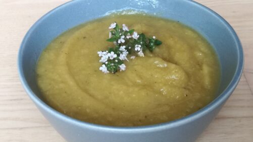 Blomkålssuppe med butternut-squash