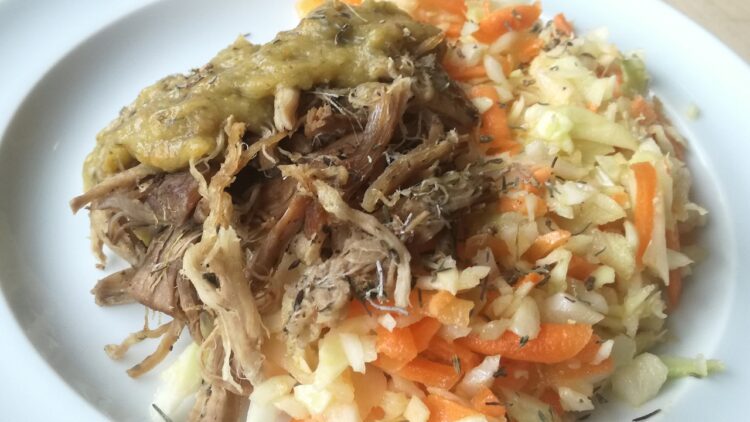 Pulled pork med coleslaw
