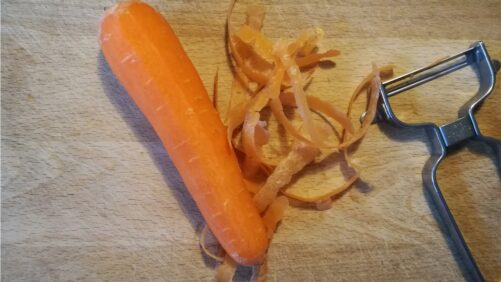 Gulerødder tyndskrællet